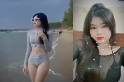 Sex mới em Mỹ Duyên đi biển với anh sếp cu to